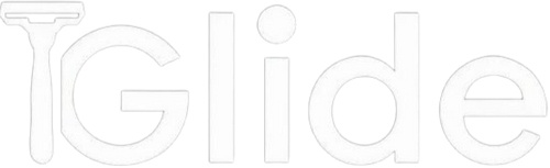 White 'Glide' logo on a white background